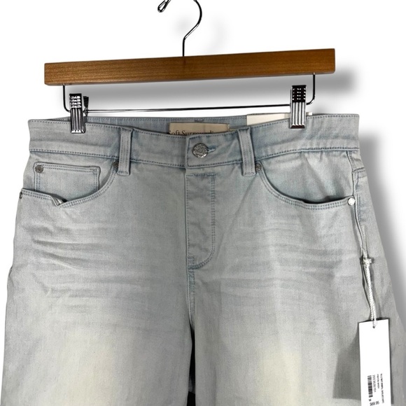 Soft Surroundings Ultimate Denim Pull On Relaxed Shorts, Pinyon Wash, Size 10/12 - Picture 4 of 11